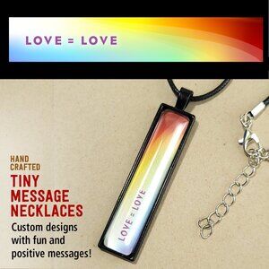 LOVE = LOVE Vertical Pendant Necklace